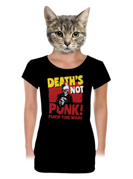 Death's not punk dámske tričko s lemom Black