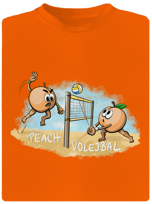 Peach volejbal pánske športové tričko Neon Orange