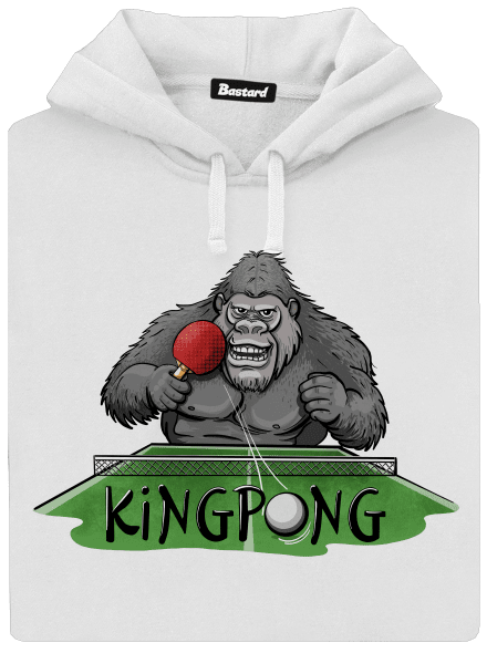 King pong dámska mikina klokanka White