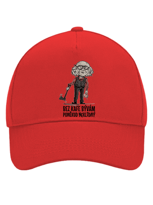 Neklidný bez kafe šiltovka baseballka Classic Red
