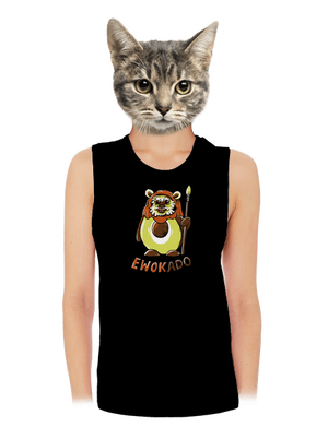 Ewokado dámske tielko voľné Black