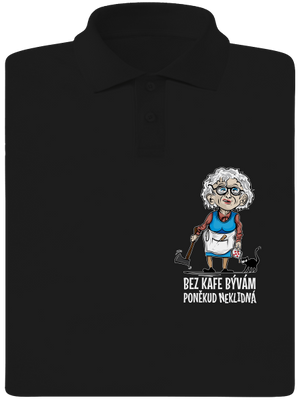 Neklidná bez kafe pánska polokošeľa Black