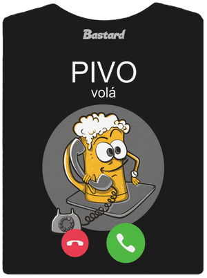 Pívo volá dámske tričko Black