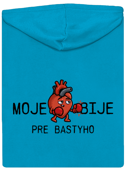 Moje srdce bije dámska mikina na zips Blue Atol