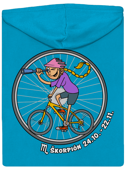 Cyklistický horoskop: Škorpión dámska mikina na zips Blue Atol