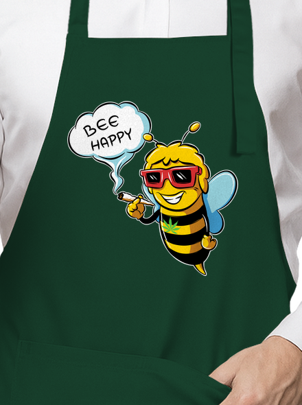 Bee happy zástera Bottle Green