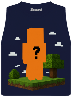 Minecraft z vlastnej fotky dámske tielko voľné Navy