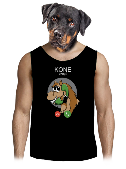 Kone volajú pánske tielko Black