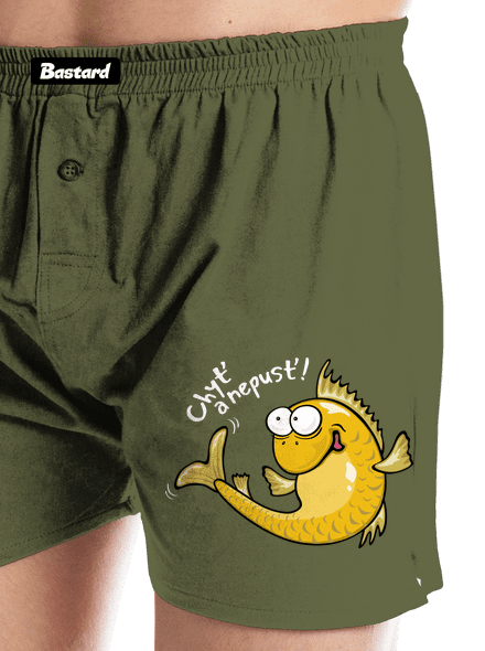 Zlaté rybky pánske trenky Khaki