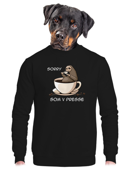 V presse unisex mikina bez kapucne Black