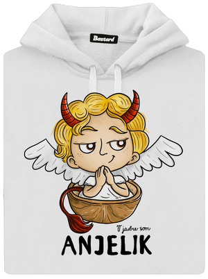 Anjelik dámska mikina klokanka White