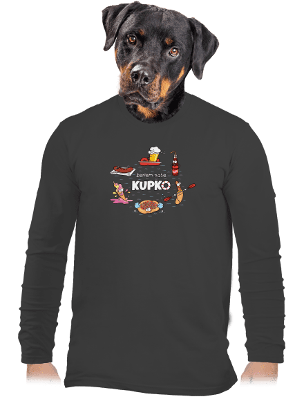 Slovenské kupko pánske dlhý rukáv Dark Grey