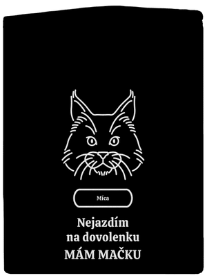 Nemôžem, mám mačku pánska mikina na zips Black