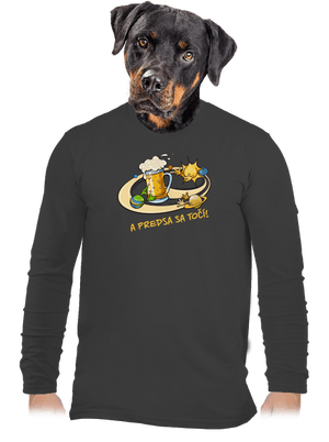 A predsa sa točí! pánske dlhý rukáv Dark Grey