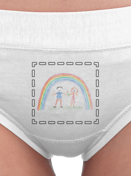 Detské kresby - Nahraj vlastnú dámske nohavičky White