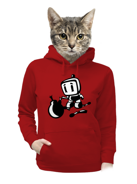 Bomberman dámska mikina klokanka Red Mal