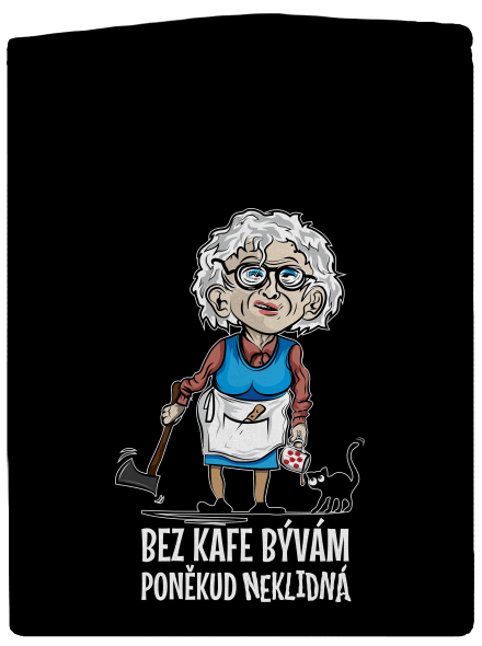 Neklidná bez kafe pánska mikina na zips Black