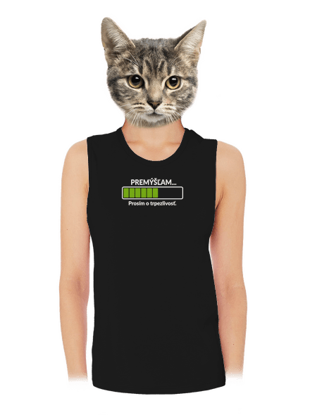 Premýšľam dámske tielko voľné Black