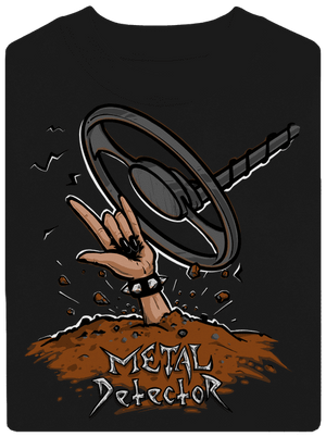 Metal detector unisex mikina bez kapucne Black