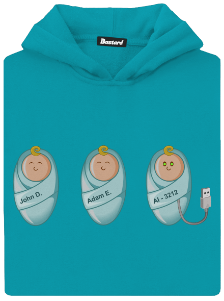 AI baby detská mikina klokanka Hawaiian Blue