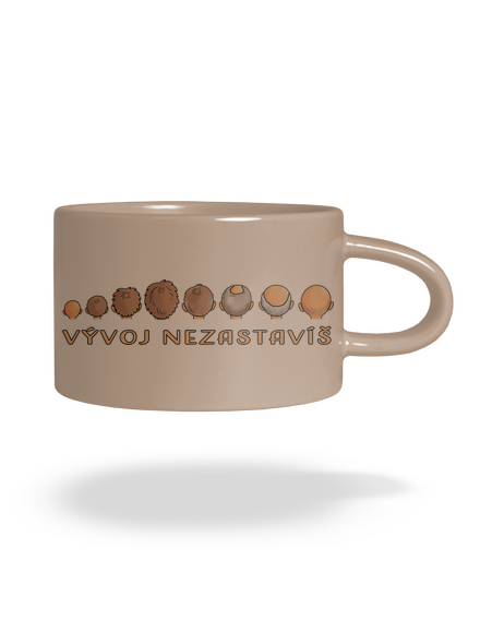 Vývoj nezastavíš hrnček makronka Brown Macaron