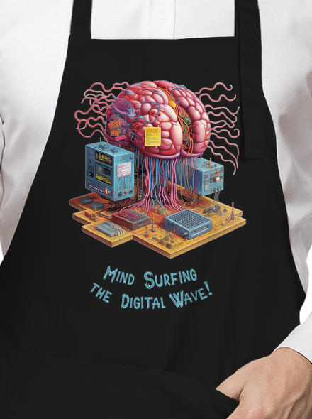 Mind surfing the digital wave zástera Black