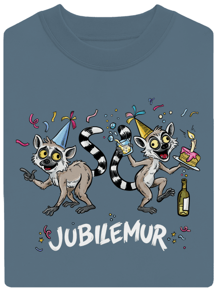 Jubilemur unisex mikina bez kapucne Nordic Blue