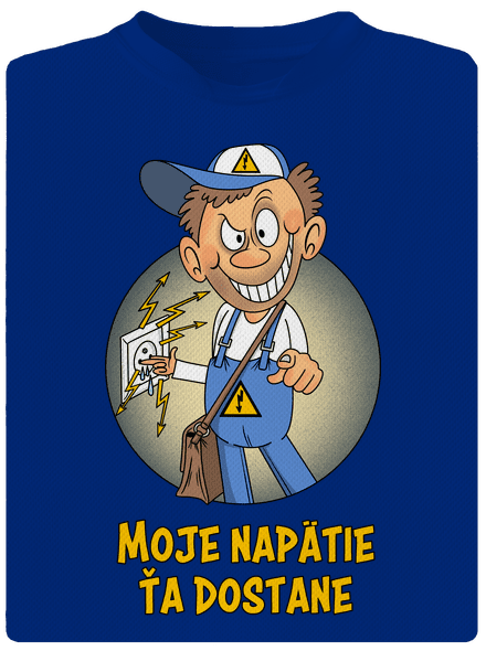 Moje napätie pánske športové tričko Royal Blue Mal