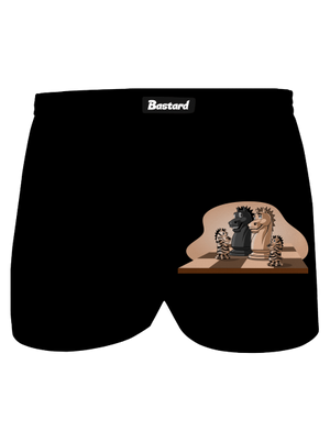 Šachová rodina pánske trenky Black