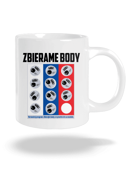 Zbierame body - hokej veľký hrnček White