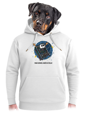 Padá server unisex mikina premium Snowwhite