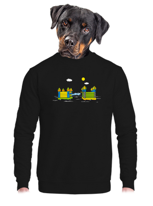 unisex mikina bez kapucne