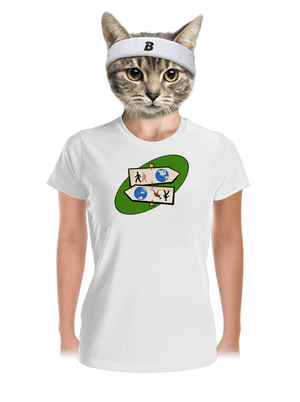 Diaľkový pochod dámske športové tričko White