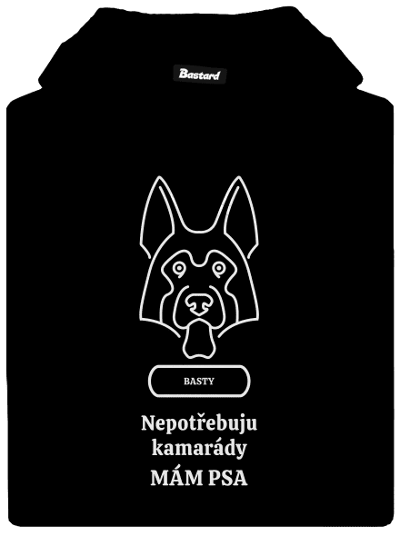 Nemôžem, mám psa pánska mikina klokanka Black