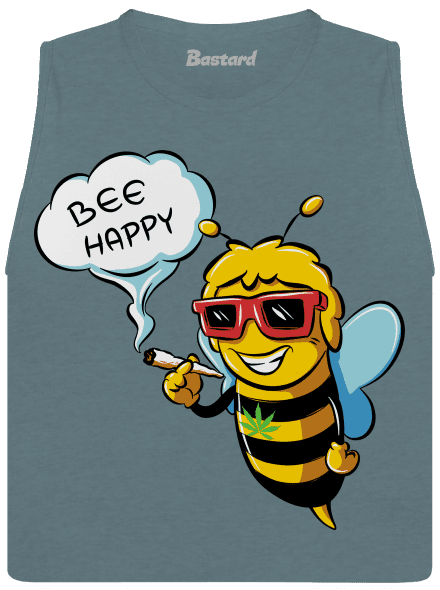 Bee happy dámske tielko voľné Heather Deep Teal