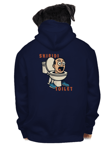 Skibidi Toilet pánska mikina na zips Navy