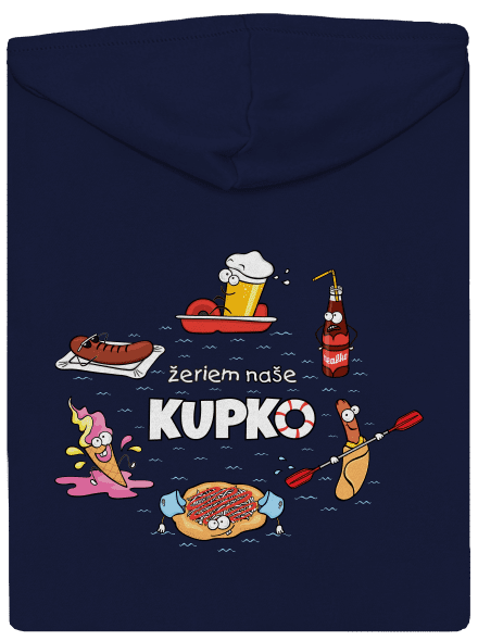 Slovenské kupko pánska mikina na zips Navy