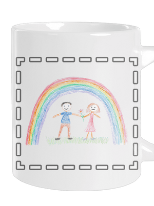 Detské kresby - Nahraj vlastnú veľký hrnček White