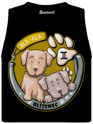 Psí horoskop: Blíženci dámske tielko voľné Black