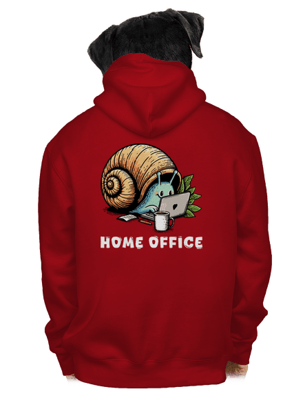 Slimákov home office pánska mikina na zips Red