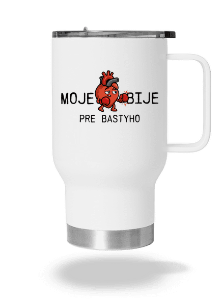 Moje srdce bije termohrnček White