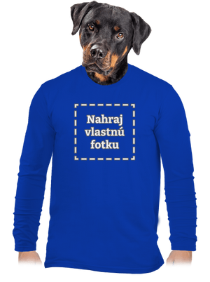 Vlastná potlač pánske dlhý rukáv Royal Blue
