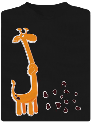 Žirafa detské športové tričko Black