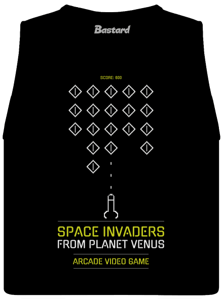 Space Invaders dámske tielko voľné Black