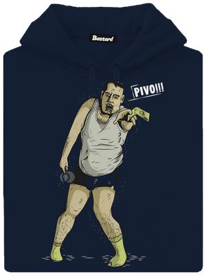 Beer zombie pánska mikina klokanka Navy