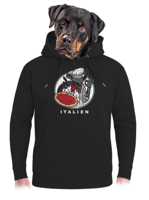 Italien unisex mikina premium Dark Black