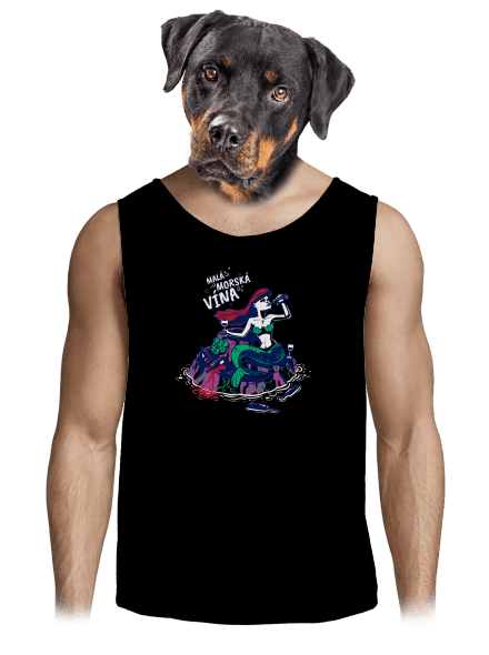 Malá mořská vína pánske tielko Black