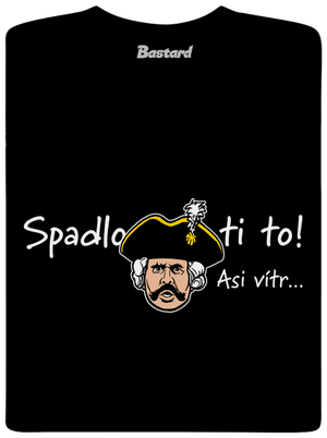 Spadlo ti to pánske dlhý rukáv Black