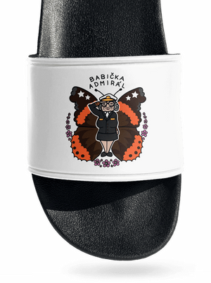 Babička admirál šľapky White