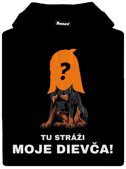 Tu strážim ja pánska mikina klokanka Black